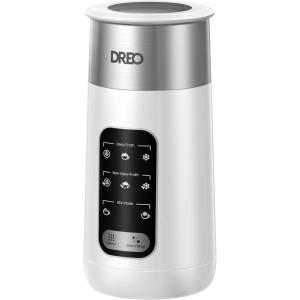imageDREO 8in1 Milk Frother Upgraded Electric Stainless Steel Frother for Latte Art Microfoam and Coffee 9oz270ml Warm and Cold Foam Automatic Frothers LED Easy to CleanPearl White