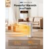 imageDREO Space Heaters for Indoor Use Fast Heating Portable Heaters with Remote Large PTC Ceramic Electric for Bedroom 12H Timer 70 Oscillation Overheat Protection 1500W Safety Heat for Home OfficeWhite