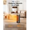 imageDREO Space Heaters for Indoor Use Fast Heating Portable Heaters with Remote Large PTC Ceramic Electric for Bedroom 12H Timer 70 Oscillation Overheat Protection 1500W Safety Heat for Home OfficeGold