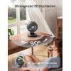 image:imageDREO Smart Fan for Bedroom Powerful 85 ft Airflow 12 Inches Desk Fans in 20dB Quiet 9090 Oscillation AppVoice Control 9 Speeds amp 812H Timer for Home Office DormGrey