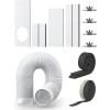 image:imageDREO Adjustable Portable Air Conditioner Window Vent Kit with 59 Inch Exhaust Duct Upgraded Seamless Window Panel Kit for Sliding Windows Doors