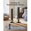 image:imageDREO Smart Tower Fan for Bedroom 4045 Adjustable Height 28 fts Velocity DC Motor 9 Speeds 4 Modes 90Oscillating Standing Fan 20dB Quiet 12H Timer for Home Office GoogleAlexa Black