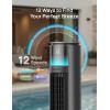 image:imageDREO Smart Tower Fan for Indoor amp Outdoor Use 33 fts High Velocity 12 Speeds 4 Modes Standing Floor Fan 150 Customizable Oscillating 20 dB Quiet DC Motor for Bedroom Weather Resistant