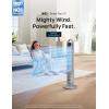 image:imageDREO Smart Tower Fan for Bedroom 90 Oscillating Standing Fans for Room with 4 Speeds 4 Modes 28dB Quiet for Sleep 26fts Velocity 8H Timer RemoteAppVoice Control for Living Room Office HomeGrey