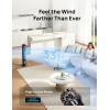 image:imageDREO Smart Tower Fan for Bedroom 90 Oscillating Standing Fans for Room with 4 Speeds 4 Modes 28dB Quiet for Sleep 26fts Velocity 8H Timer RemoteAppVoice Control for Living Room Office HomeBlack