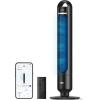 image:imageDREO Smart Tower Fan for Bedroom 90 Oscillating Standing Fans for Room with 4 Speeds 4 Modes 28dB Quiet for Sleep 26fts Velocity 8H Timer RemoteAppVoice Control for Living Room Office HomeBlack