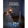 image:imageDREO Smart Tower Fan for Bedroom 90 Oscillating Standing Fans for Room with 4 Speeds 4 Modes 28dB Quiet for Sleep 26fts Velocity 8H Timer RemoteAppVoice Control for Living Room Office HomeGrey
