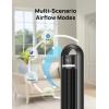 image:imageDREO Smart Tower Fan for Bedroom 90 Oscillating Standing Fans for Room with 4 Speeds 4 Modes 28dB Quiet for Sleep 26fts Velocity 8H Timer RemoteAppVoice Control for Living Room Office HomeBlack