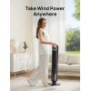 image:imageDREO Smart Tower Fan for Bedroom 90 Oscillating Standing Fans for Room with 4 Speeds 4 Modes 28dB Quiet for Sleep 26fts Velocity 8H Timer RemoteAppVoice Control for Living Room Office HomeBlack