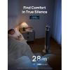 image:imageDREO Smart Tower Fan for Bedroom 90 Oscillating Standing Fans for Room with 4 Speeds 4 Modes 28dB Quiet for Sleep 26fts Velocity 8H Timer RemoteAppVoice Control for Living Room Office HomeBlack