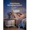image:imageDREO TurboCool Misting Fan 516 15030 Omnidirectional Oscillating Cooling Fans that Blow Cold Air 5 Drop 26 fts Wind Ultrafine Mist 20dB 6 Speeds 2 Modes Remote Control Indoor GreyStandard