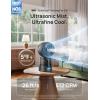 image:imageDREO TurboCool Misting Fan 516 15030 Omnidirectional Oscillating Cooling Fans that Blow Cold Air 5 Drop 26 fts Wind Ultrafine Mist 20dB 6 Speeds 2 Modes Remote Control Indoor GreyStandard