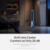 image:imageDREO TurboCool Misting Fan 765S Tower Fans that Blow Cold Air 10F Cooling 34fts Fast Standing Fan 6L Tank 20 dB Quiet DC Motor 90 Smart Oscillating Fan with 12 Speeds 4 Modes for Home Grey