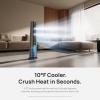 image:imageDREO TurboCool Misting Fan 765S Tower Fans that Blow Cold Air 10F Cooling 34fts Fast Standing Fan 6L Tank 20 dB Quiet DC Motor 90 Smart Oscillating Fan with 12 Speeds 4 Modes for Home Grey