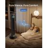 image:imageDREO TurboCool Outdoor Misting Fan 711AS 33 fts High Velocity 12 Speeds 4 Modes Smart Standing Floor Fan 150 Customizable Oscillating 20 dB Quiet DC Motor for Bedroom Weather ResistantGrey