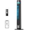 image:imageDREO TurboCool Outdoor Misting Fan 711AS 33 fts High Velocity 12 Speeds 4 Modes Smart Standing Floor Fan 150 Customizable Oscillating 20 dB Quiet DC Motor for Bedroom Weather ResistantGrey