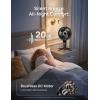 image:imageDREO Smart Fan for Bedroom standing 150 100 OmniDirectional Oscillating Fans 120ft CirculAir Quiet Fan with DC Motor 12 Speeds 6 Modes 20dBRemote Control 12H TimerBlack