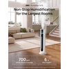 image:imageDREO 11L Humidifier Large Room 700ft 100H Smart Cool Mist Humidifers for Bedroom 21dB Quiet Top Fill Clean Tank Technology App amp Remote Control Aroma Box RGB 12h Timer White Humidifer 747S