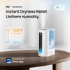 image:imageDREO 6L Humidifiers for Bedroom Smart Warm amp Cool Mist for Large Room 60Hr Quiet Runtime for Baby Plant Humidity Sensor Indicator Light 12H Timer GoogleAlexa BlackBlue