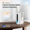 image:imageDREO 6L Humidifiers for Bedroom Smart Warm amp Cool Mist for Large Room 60Hr Quiet Runtime for Baby Plant Humidity Sensor Indicator Light 12H Timer GoogleAlexa BlackGrey