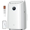 image:imageDREO Inverter DualHose Portable Air Conditioners 740S High Efficiency 14000 BTU ASHRAE 10000 BTU DOE 42dB Quiet Smart AC Unit DrainageFree APPVoiceRemote Control for Bedroom amp Large Room140000 British Thermal Units