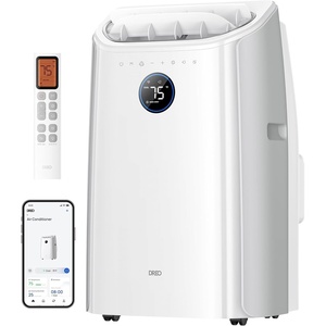 image:imageDREO Inverter DualHose Portable Air Conditioners 740S High Efficiency 14000 BTU ASHRAE 10000 BTU DOE 42dB Quiet Smart AC Unit DrainageFree APPVoiceRemote Control for Bedroom amp Large Room120000 British Thermal Units
