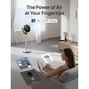 image:imageDREO Smart Fan for Bedroom Positionbased Oscillation 150120 3D Oscillating Fan 110ft Pedestal Fans with WiFiVoiceRemote Standing Fans Work with AlexaGoogle 9 Speeds 6 Modes StarlightSilver