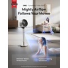 image:imageDREO Smart Fan for Bedroom Positionbased Oscillation 150120 3D Oscillating Fan 110ft Pedestal Fans with WiFiVoiceRemote Standing Fans Work with AlexaGoogle 9 Speeds 6 Modes StarlightSilver
