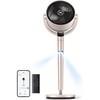 image:imageDREO Smart Fan for Bedroom Positionbased Oscillation 150120 3D Oscillating Fan 110ft Pedestal Fans with WiFiVoiceRemote Standing Fans Work with AlexaGoogle 9 Speeds 6 Modes StarlightGold