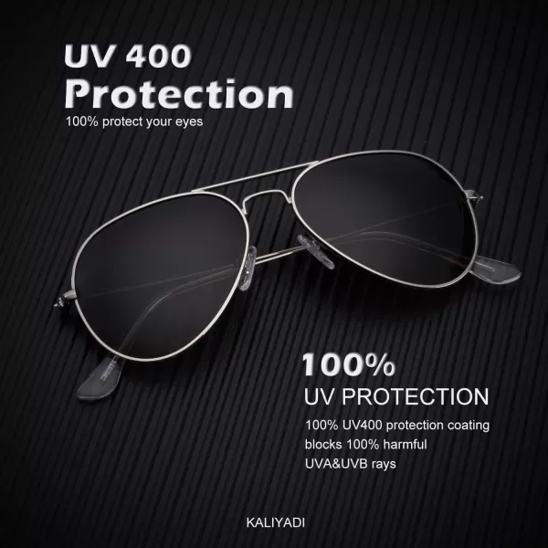 KALIYADI Classic Aviator Sunglasses for Men Women Driving Sun glasses Polarized Lens UV BlockingD Blackish Green Gradient