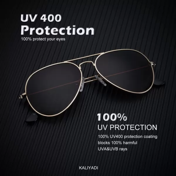 KALIYADI Classic Aviator Sunglasses for Men Women Driving Sun glasses Polarized Lens UV BlockingD Brown Gradient
