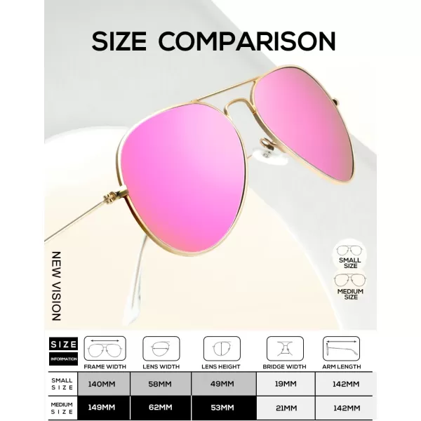 KALIYADI Classic Aviator Sunglasses for Men Women Driving Sun glasses Polarized Lens UV BlockingD Pink