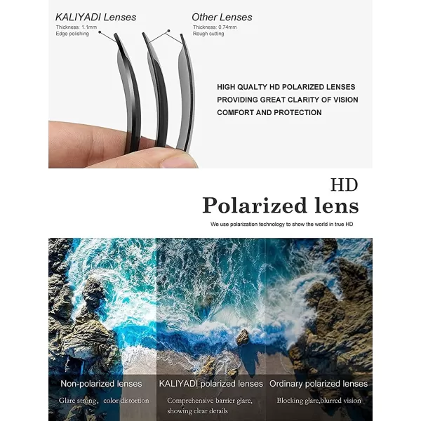 KALIYADI Classic Aviator Sunglasses for Men Women Driving Sun glasses Polarized Lens UV BlockingD Rainbow
