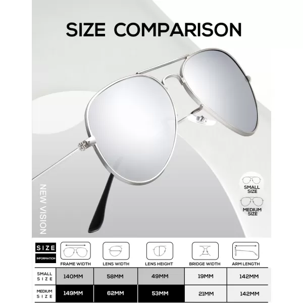 KALIYADI Classic Aviator Sunglasses for Men Women Driving Sun glasses Polarized Lens UV BlockingD Silver
