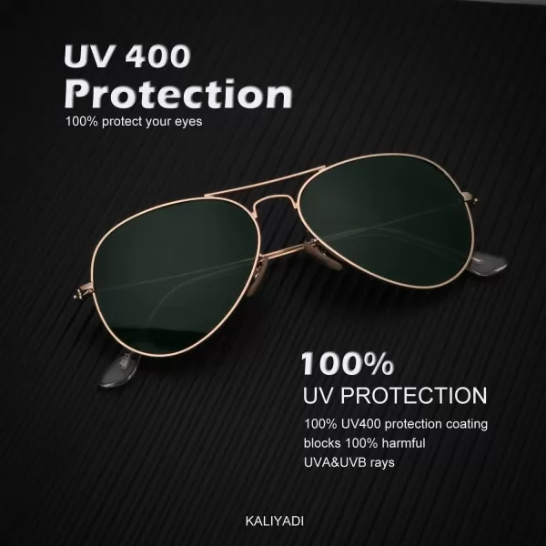KALIYADI Classic Aviator Sunglasses for Men Women Driving Sun glasses Polarized Lens UV BlockingE 2 Pack Blackish GreenPurple Gradient