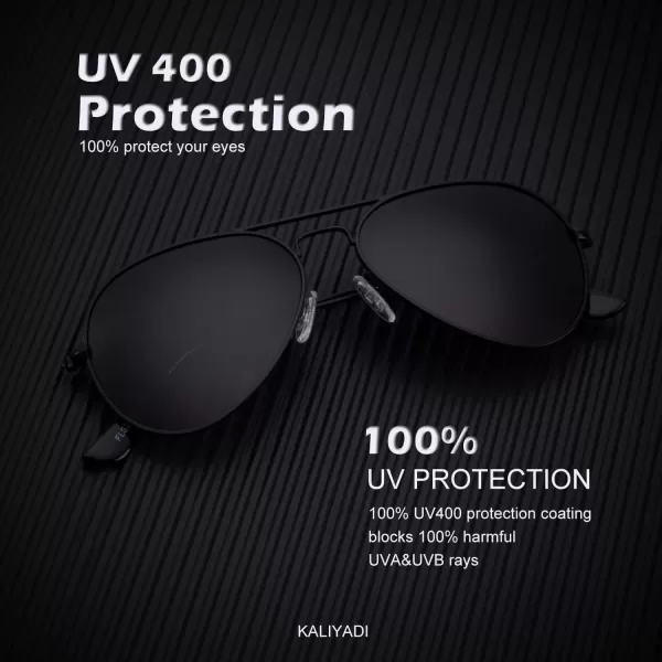 KALIYADI Classic Aviator Sunglasses for Men Women Driving Sun glasses Polarized Lens UV BlockingE 2 Pack Blackish GreenPurple Gradient