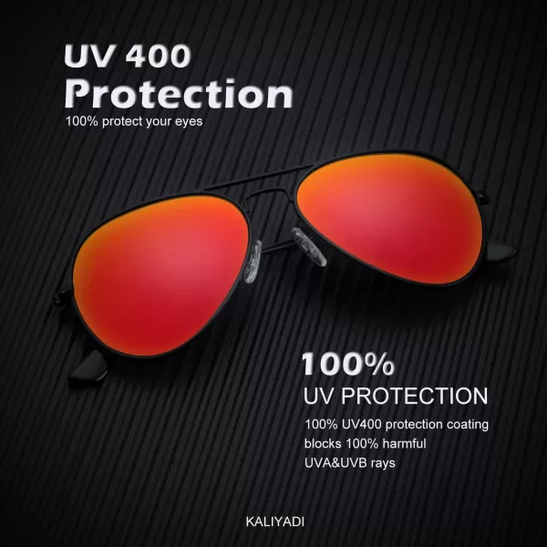 KALIYADI Classic Aviator Sunglasses for Men Women Driving Sun glasses Polarized Lens UV BlockingF 3 PackgreyRedDark Blue