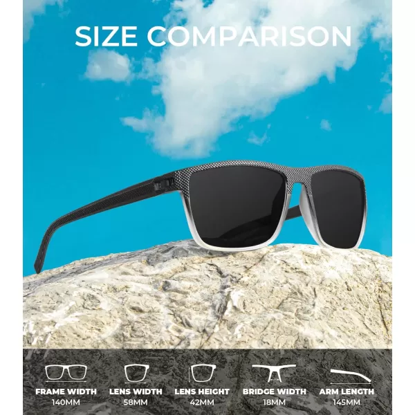 KALIYADI Polarized Sunglasses for Men Lightweight Sun Glasses with UV Protection for Driving Fishing Golf3 Pack Black Clear  BlackBlack Blue  BlueBlack Red  Red
