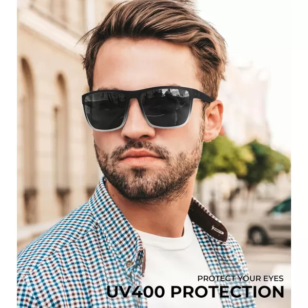 KALIYADI Polarized Sunglasses for Men Lightweight Sun Glasses with UV Protection for Driving Fishing Golf3 Pack Black Clear  BlackBlack Blue  BlueBlack Red  Red