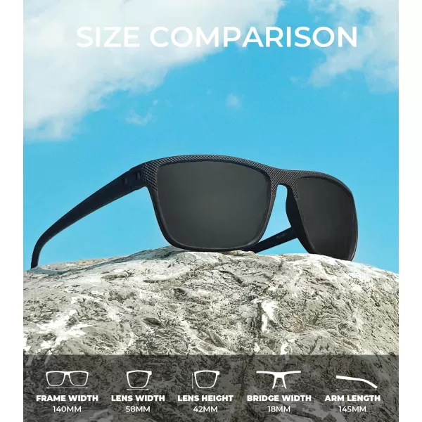 KALIYADI Polarized Sunglasses for Men Lightweight Sun Glasses with UV Protection for Driving Fishing Golf3 Pack BlackBlackBlack
