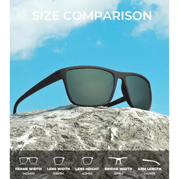KALIYADI Polarized Sunglasses for Men Lightweight Sun Glasses with UV Protection for Driving Fishing Golf3 Pack BlackG15Brown