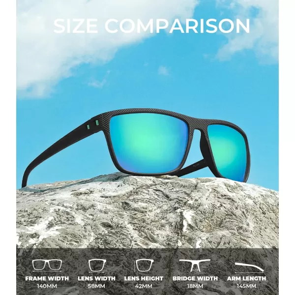 KALIYADI Polarized Sunglasses for Men Lightweight Sun Glasses with UV Protection for Driving Fishing Golf3 Pack BlackGreenRed