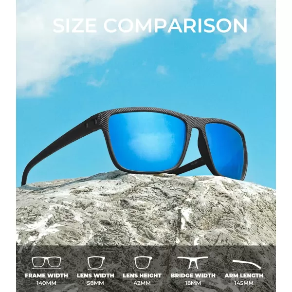 KALIYADI Polarized Sunglasses for Men Lightweight Sun Glasses with UV Protection for Driving Fishing Golf3 Pack BlackIce BlueDark Blue