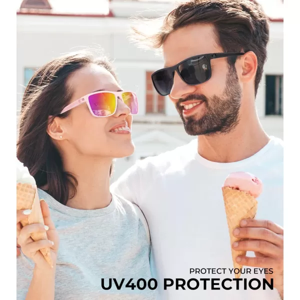 KALIYADI Polarized Sunglasses for Men Lightweight Sun Glasses with UV Protection for Driving Fishing Golf3 Pack BlackIce BluePink