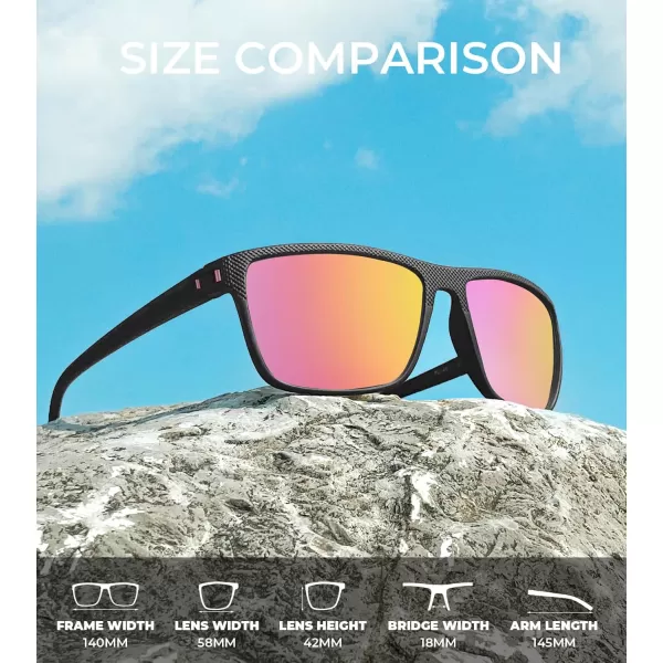 KALIYADI Polarized Sunglasses for Men Lightweight Sun Glasses with UV Protection for Driving Fishing Golf3 Pack BlackIce BluePink Lens