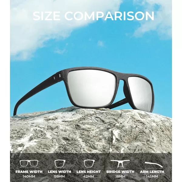KALIYADI Polarized Sunglasses for Men Lightweight Sun Glasses with UV Protection for Driving Fishing Golf3 Pack BlackIce BlueSilvery