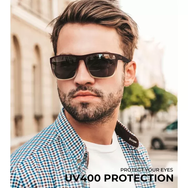 KALIYADI Polarized Sunglasses for Men Lightweight Sun Glasses with UV Protection for Driving Fishing Golf3 Pack BrownGradient BrownBrown