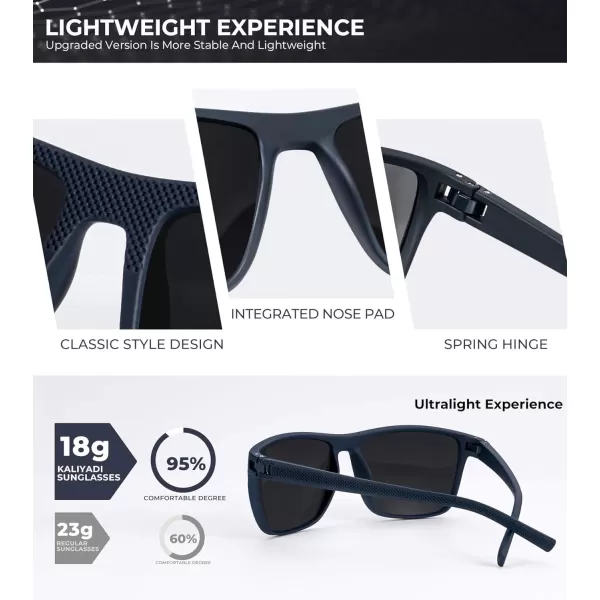 KALIYADI Polarized Sunglasses for Men Lightweight Sun Glasses with UV Protection for Driving Fishing Golf3 Pack Y Frame Bluelens BlackGreenRed
