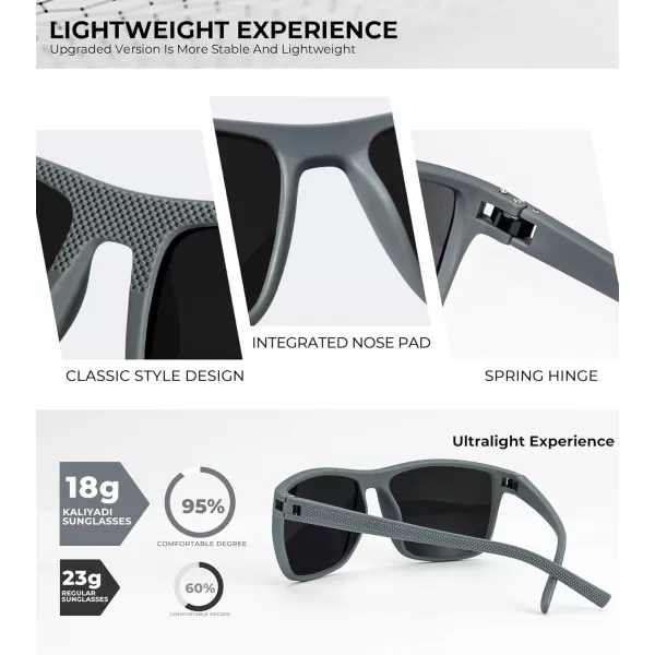 KALIYADI Polarized Sunglasses for Men Lightweight Sun Glasses with UV Protection for Driving Fishing Golf3 Pack Z Frame Greylens BlackIce BlueRed