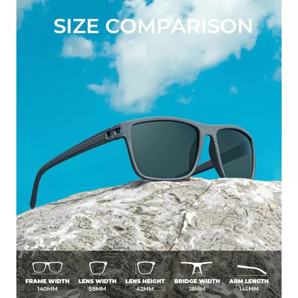KALIYADI Polarized Sunglasses for Men Lightweight Sun Glasses with UV Protection for Driving Fishing Golf3 Pack Z Frame Greylens BlackIce BlueRed
